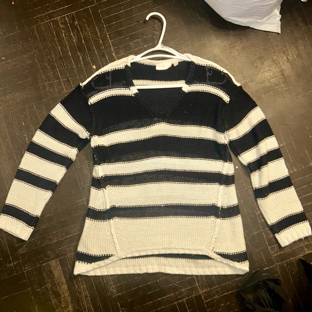 Striped Black and White Women's Sweater